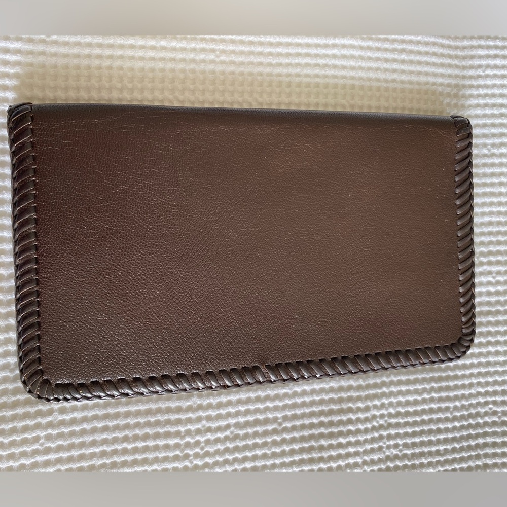 Vintage Brown Leather Pocket Wallet